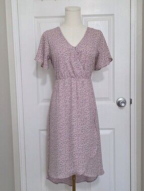 ♡ Purple Floral High-Low Dress ♡